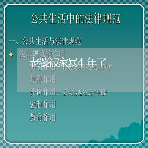 老婆被家暴4年了/2023100672537