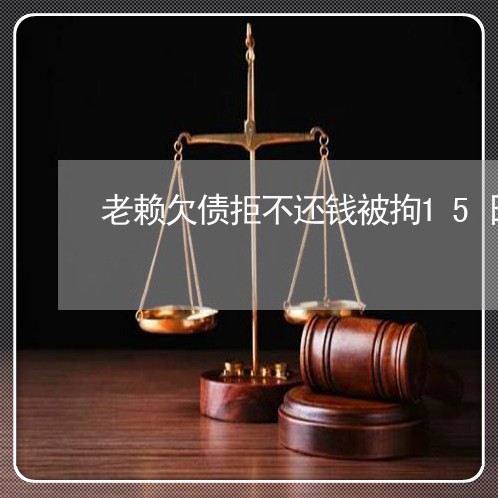 老赖欠债拒不还钱被拘15日/2023120473268