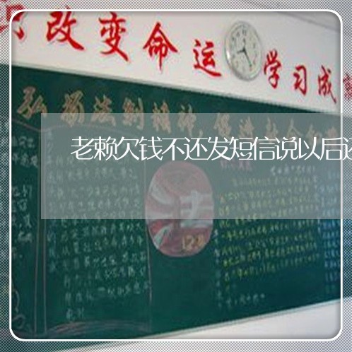 老赖欠钱不还发短信说以后还/2023120524149