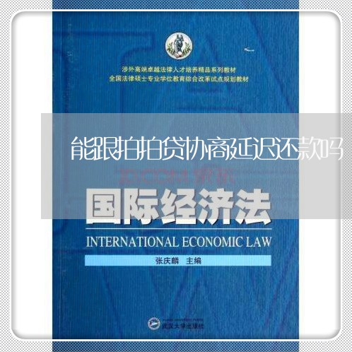 能跟拍拍贷协商延迟还款吗/2023092572725