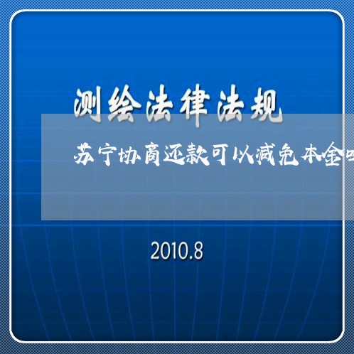 苏宁协商还款可以减免本金吗/2023073104470