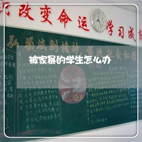 被家暴的学生怎么办/2023110826947