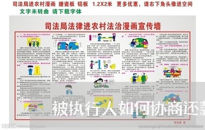 被执行人如何协商还款/2023100693735