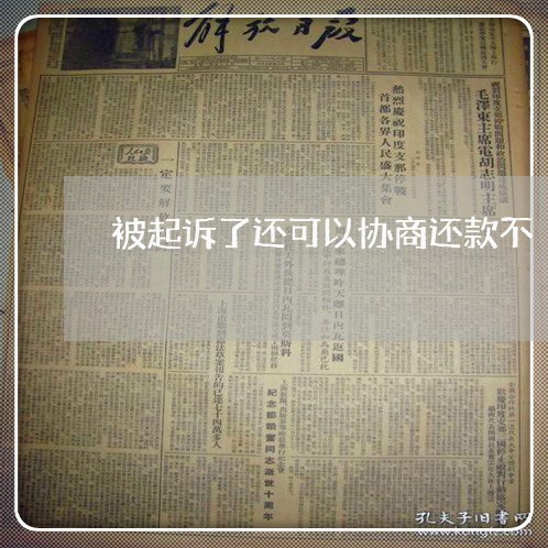 被起诉了还可以协商还款不/2023100780582