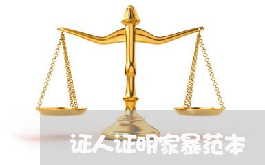 证人证明家暴范本/2023101061581