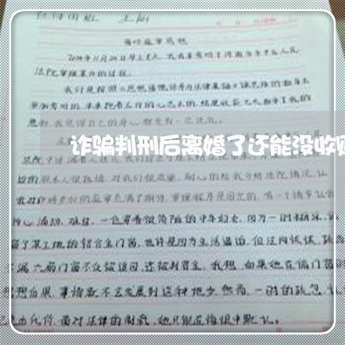 诈骗判刑后离婚了还能没收财产吗/2023111543724