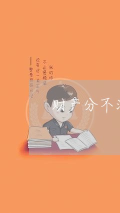 财产分不清会离婚吗/2023110937483