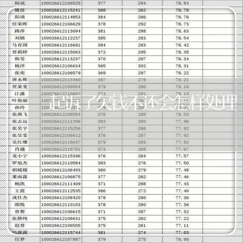 起诉了欠钱不还会怎样处理/2023112452482