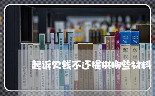 起诉欠钱不还提供哪些材料/2023112760372