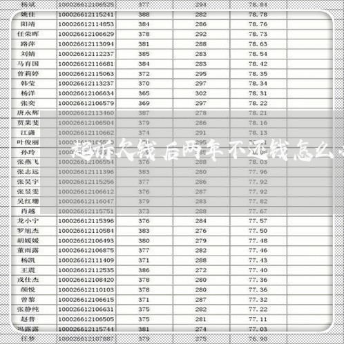 起诉欠钱后两年不还钱怎么办/2023110992713