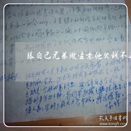 跟自己兄弟做生意他欠钱不还文案/2023120582793