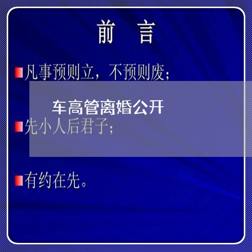 车高管离婚公开/2023121659582