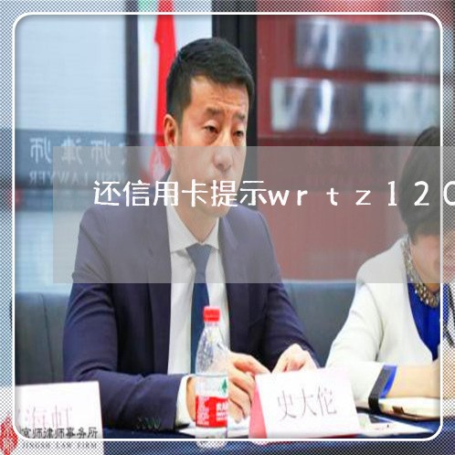 还信用卡提示wrtz120/2023112404362