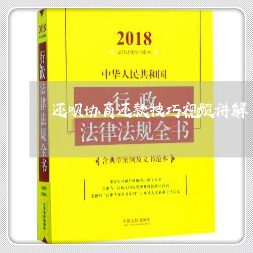 还呗协商还款技巧视频讲解/2023092475047