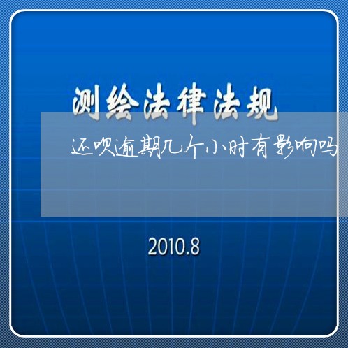 还呗逾期几个小时有影响吗/2023073181948