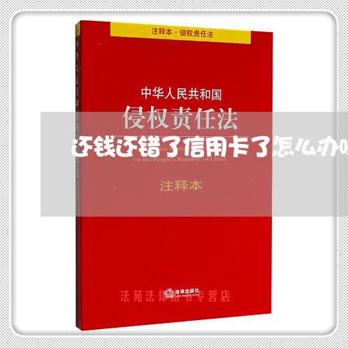 还钱还错了信用卡了怎么办呢/2023072288492