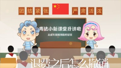 退费之后怎么撤销/2023042817150