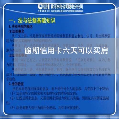 逾期信用卡六天可以买房/2023080194038