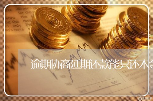 逾期协商延期还款能只还本金吗/2023100739169