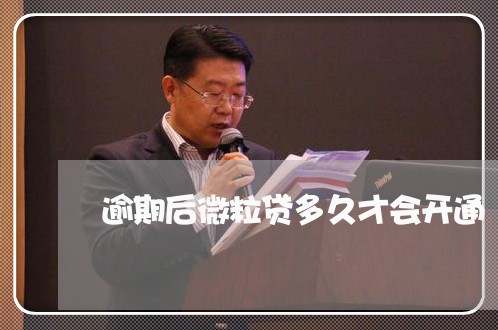 逾期后微粒贷多久才会开通/2023072422626