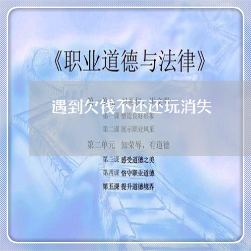 遇到欠钱不还还玩消失/2023111610615