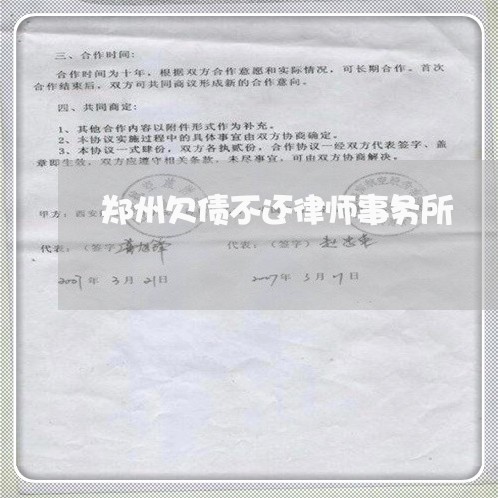 郑州欠债不还律师事务所/2023121038482