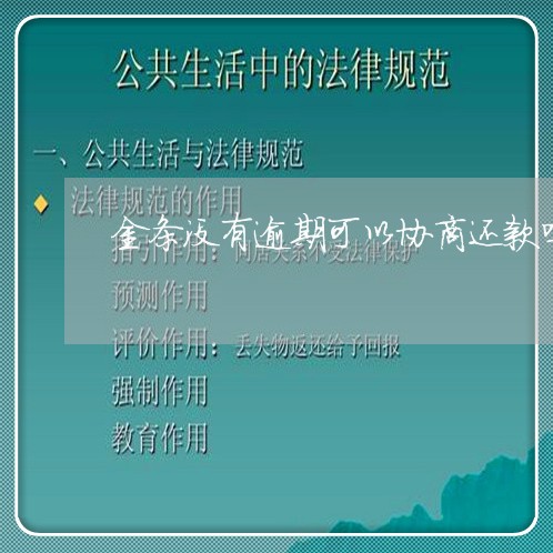 金条没有逾期可以协商还款吗/2023092497927