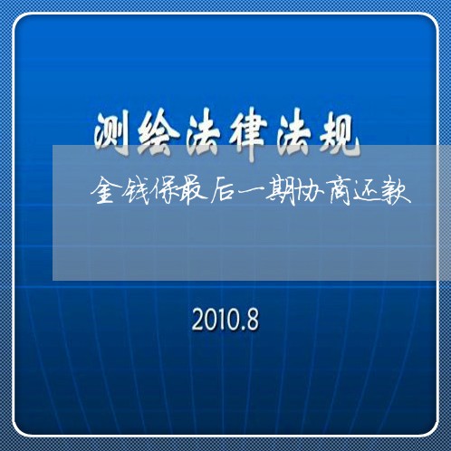 金钱保最后一期协商还款/2023100642514