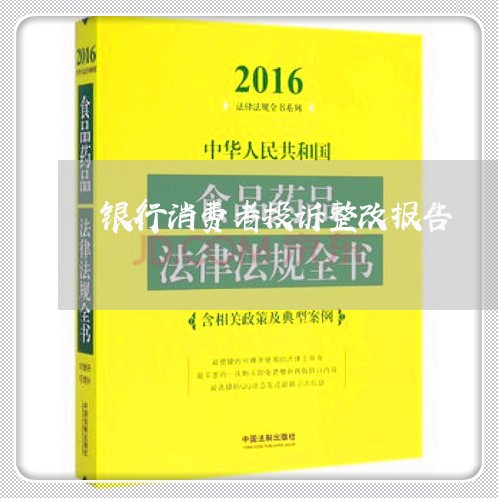 银行消费者投诉整改报告/2023032135947