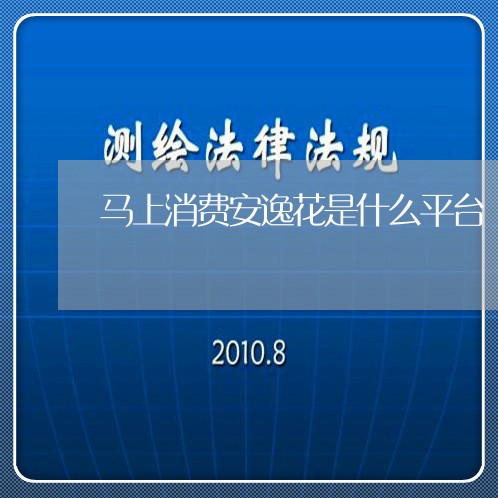 马上消费安逸花是什么平台/2023040442683