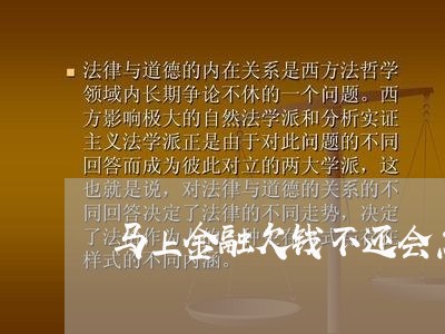 马上金融欠钱不还会怎么说/2023120949171