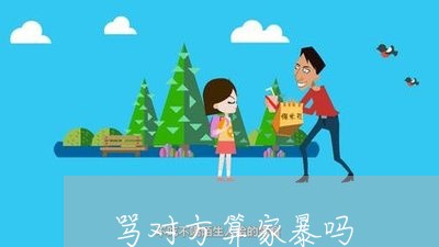 骂对方算家暴吗/2023121859261