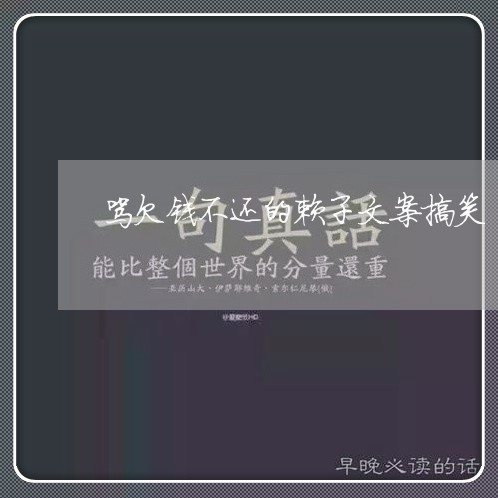 骂欠钱不还的赖子文案搞笑/2023092617159