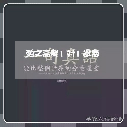 鸿文高考1对1退费/2023061794927