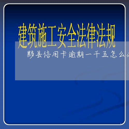 黟县信用卡逾期一千五怎么办/2023072122725