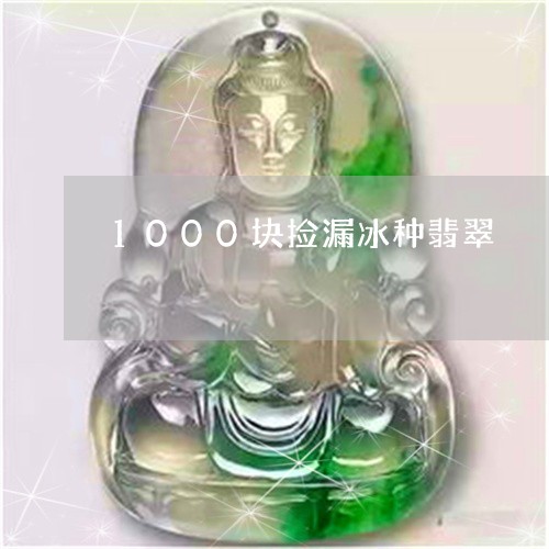 1000块捡漏冰种翡翠/2023111609251