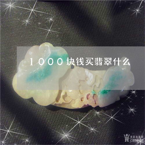 1000块钱买翡翠什么/2023070818370