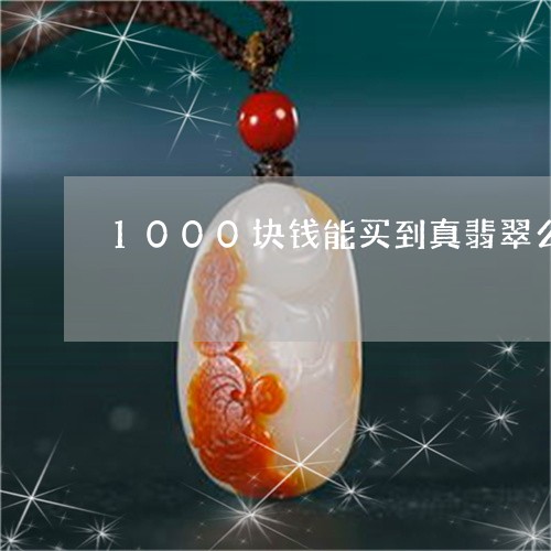 1000块钱能买到真翡翠么/2023100771513