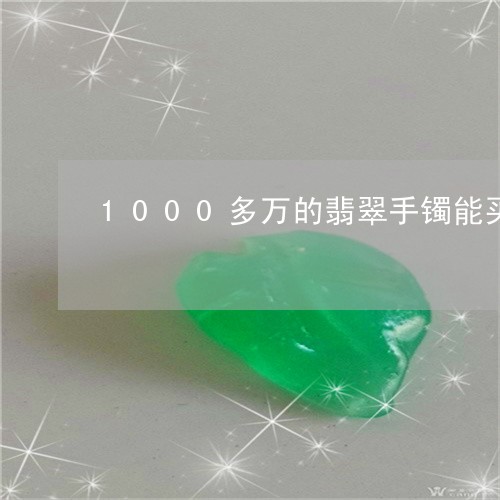 1000多万的翡翠手镯能买吗/2023100506838