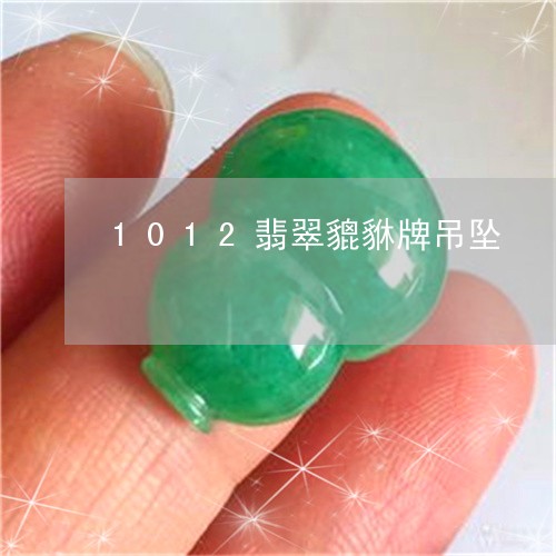 1012翡翠貔貅牌吊坠/2023070938683