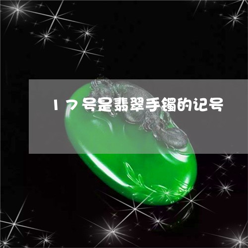 17号是翡翠手镯的记号/2023070998503