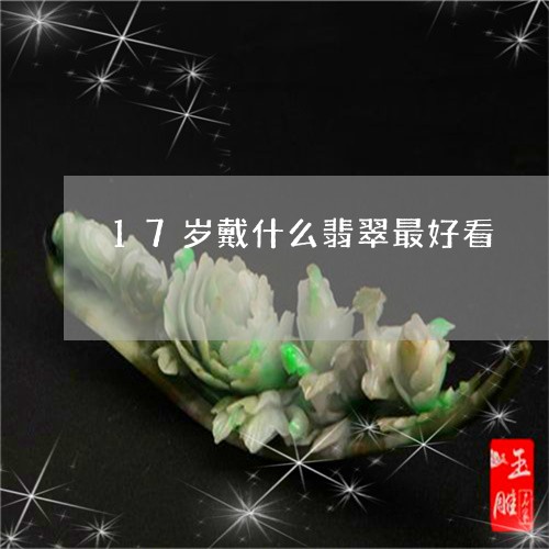 17岁戴什么翡翠最好看/2023070994158