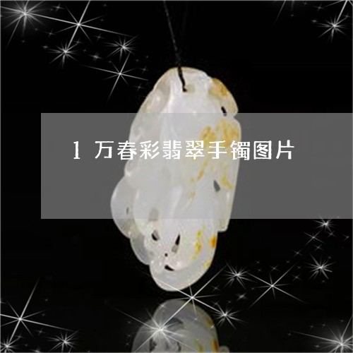 1万春彩翡翠手镯图片/2023082590483