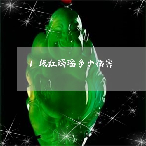 1级红玛瑙多少伤害/2023033172686