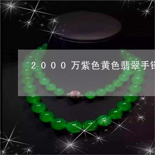 2000万紫色黄色翡翠手镯/2023100740603