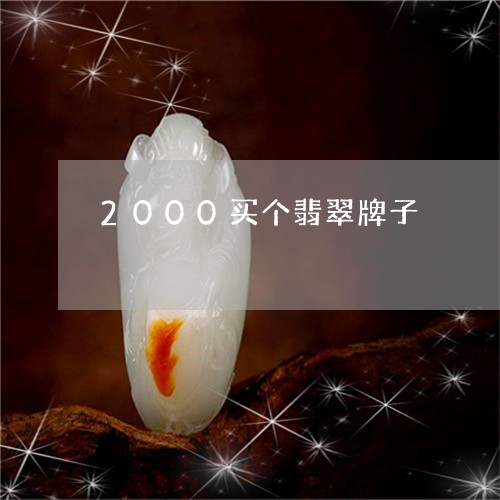 2000买个翡翠牌子/2023041065959