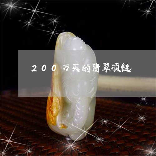 200万买的翡翠项链/2023082563713