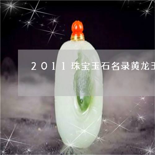 2011珠宝玉石名录黄龙玉/2023100750604