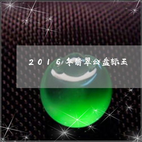 2016年翡翠公盘标王/2023070865171