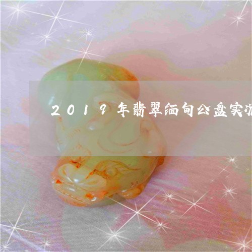 2019年翡翠缅甸公盘实况/2023100762805